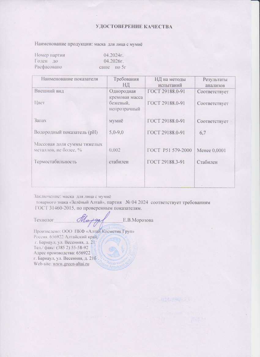 Паспорт №042024